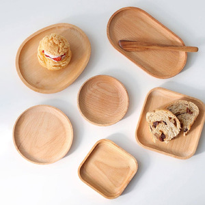 Service de table complet en bois d'acacia plats de restauration articles ménagers écologiques assiettes à dîner en bois - Product Image 3