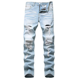 Pantalones vaqueros de talla grande para hombre, ropa de trabajo, pantalones vaqueros para hombre, pantalones vaqueros rectos informales a la moda de alta calidad para hombre, ajuste personalizado para hombre - Product Image 5