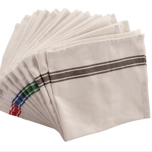 Bandes vintage 100% coton Golf Serviette de cuisine à séchage rapide pour restaurants Lot de 12 couleurs rouges avec motif à carreaux tissés - Product Image 1