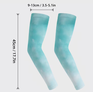 Manchons de bras personnalisés en soie glacée pour hommes, protection UV UPF50+, rafraîchissants, avec trou pour le pouce, pour le sport, le gaming et le fitness - Product Image 2