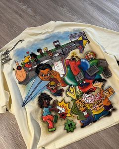 T-shirt surdimensionné poids lourd 100% coton t-shirts pour hommes sérigraphie col rond respirant - Product Image 3