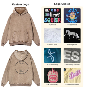 เสื้อฮู้ดสกรีนลายวินเทจเฮฟวี่เวตสำหรับผู้ชายซักกรดฤดูหนาวใช้งานได้บนไฮสตรีท - Product Image 5