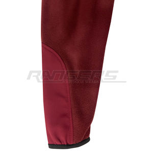 Veste de chasse à coquille souple rougeâtre légère et chaude couche intermédiaire zippée 320 Gsm Logo personnalisé vêtements de travail en plein air veste polaire - Product Image 5