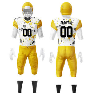 Maillots de football américain sérigraphiés à manches courtes respirants avec logos imprimés par transfert de chaleur vifs et pointus de grande taille - Product Image 4