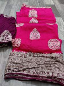 Haute qualité nouveauté Designer fantaisie tenue indienne pure soie russe Saree Blouse avec Zari tissage travail fournisseur indien - Product Image 6