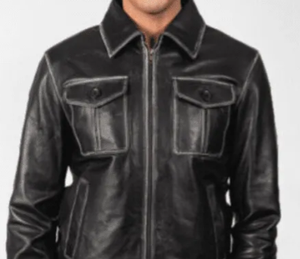 Chaqueta de cuero de bajo precio para hombre, ropa informal de talla grande, chaqueta de cuero de moda genuina hecha en Pakistán - Product Image 4