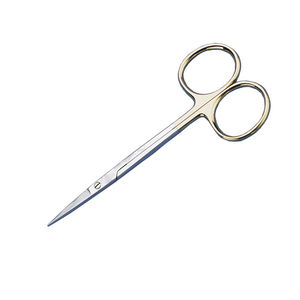 Ciseaux Iris manuels en acier inoxydable à usage médical, conception OEM, lames super coupantes incurvées à revêtement céramique pour la chirurgie générale - Product Image 1