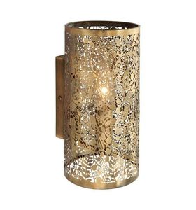 Lampe murale carrée contemporaine en fer et laiton antique, modèle METAL WAVE, facile à installer et à entretenir pour l'éclairage de chevet - Product Image 2