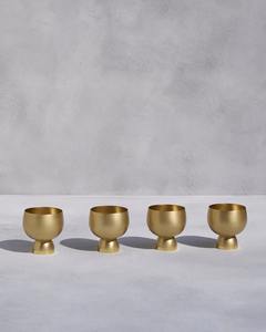 Bol en métal finition dorée avec cuillère, vaisselle décorative artisanale pour table à manger, cuisine et décoration de la maison - Product Image 4