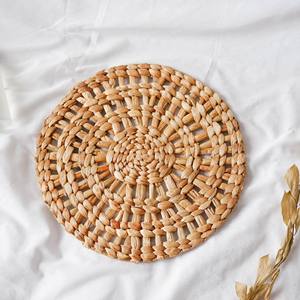 Sous-plats en fibre écologique pour mariage, accessoires de décoration de table, tapis de table tissés en jacinthe d'eau - Product Image 2