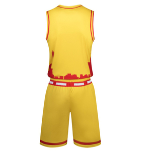 Uniforme de basket-ball unisexe personnalisé de haute qualité, sublimation, logo personnalisé, motifs imprimés, 100% polyester, vêtements de sport respirants - Product Image 3