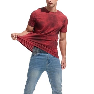 Nouveauté OEM service hommes 100% coton à manches courtes col rond épaule pente cou bande imprimé confortable t-shirt - Product Image 4