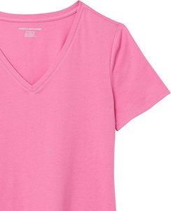 T-shirts à col en V extensibles pour femmes Couleurs unies de base S-XL vente en gros - Product Image 2