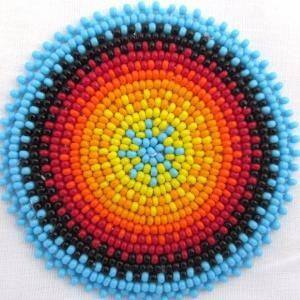 Beaded Coaster Set Hand Wrought Glass <b>Mat</b>/Pad for Wedding <b>Christmas</b> Party <b>Table</b> Accent at Low Cost - Product Image 4