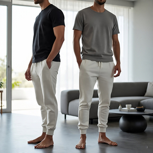 Vêtements de sport Streetwear en coton polaire Pantalons de jogging délavés à l'acide Pyjama pour hommes - Product Image 3