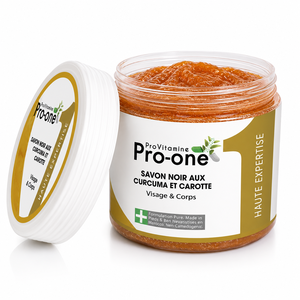 Jabón y Crema Herbal Negra ProVitamine Pro-one con Cúrcuma y Polvo de Zanahoria para el Cuidado de la Piel del Rostro y Cuerpo, Uso Doméstico - Product Image 1