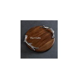 Plateau de service en bois dernier modèle avec poignée en fer Forme rectangulaire Plateau de petit-déjeuner de la meilleure qualité - Product Image 5