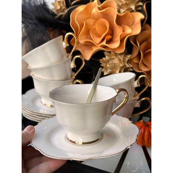Pink&More Teacup Set Perla 12 Pieces for 6 People