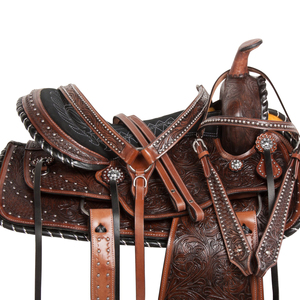 Juego de Almohadillas para Silla de Montar de Alta Calidad, Equitación, Almohadilla Multiusos para Silla de Montar, Juego a Juego con Cepillo, Bota, Vendaje y Estribos - Product Image 1