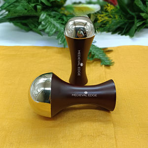 Premium Kansa Wand Palm Grip Combo en tamaños medianos grandes Original Indian Factory Handheld Wand para el alivio muscular de la piel brillante - Product Image 3