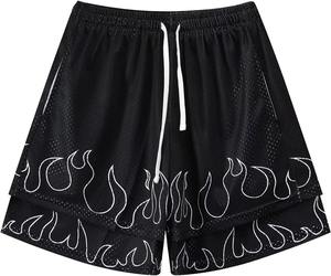 กางเกงออกกำลังกายขาสั้นสำหรับผู้ชายกางเกงขาสั้นลายตาข่ายระบายอากาศได้ดีแห้งเร็วพิมพ์ซับลิเมชันบนท้องถนนสำหรับผู้ชาย - Product Image 1