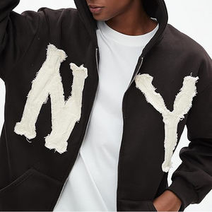 Sudadera con capucha lavada con ácido para hombre, logotipo personalizado, ropa de calle de calidad superior, ropa de gimnasio, ropa deportiva para exteriores, proveedor de fábrica OEM - Product Image 5