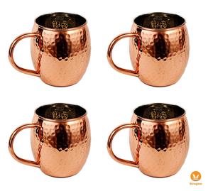 Wholesale Suppliers Top Best Selling Moscow Mule Modern Straight <b>Large</b> Copper <b>Mugs</b> Set Hammered Design - Product Image 6