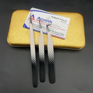 แหนบสำหรับต่อขนตาปลอมพลาสม่าแบบสองโทนสีดำสำหรับคิ้วที่ยั่งยืนทำจากสเตนเลสมืออาชีพ - Product Image 3