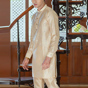 <b>Men's</b> <b>Shalwar</b> <b>Kameez</b> Sets Customized Logo Design High Quality Soft Cotton Stylish Ethnic Summer Season OEM Services Available - Product Image 2