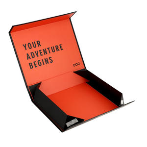 Caja de regalo rígida de papel Kraft plegable negra personalizada 2025, embalaje de ropa de negocios personalizado de alta calidad, laminación mate UV - Product Image 4