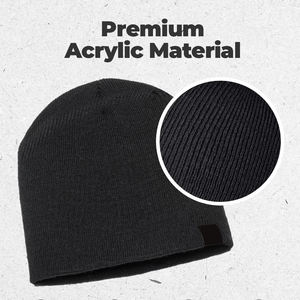 Knits Manufacturers Wholesale Bean <b>Caps</b> Unisex Universal Winter Hats Custom logo Ribbed Acrylic Thick Warm Solid Color Outdoor - Product Image 6