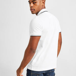 Vente en gros de t-shirts polo en coton doux de haute pureté personnalisés polos anti-rides pour hommes pour le personnel avec logo - Product Image 6