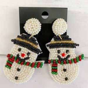 Mignon fantaisie artisanat perlé noël pain d'épice maison broderie balancent boucle d'oreille à la mode unisexe Premium choix Hiba entreprises - Product Image 3