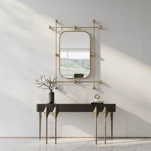 Latest Design Double Layer Rectangle Metal <b>Frame</b> Wall <b>Mirror</b> (<b>Gold</b>) - Product Image 2