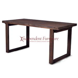 Modern Minimalist Rustic Brown <b>Dining</b> <b>Table</b> Trendy Design for Home Living Room Hotel Restaurant or Villa - Product Image 5