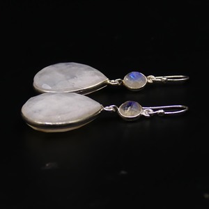 Pendientes de Plata de Ley 925 con Baño de Oro y Piedras Preciosas Blancas de Arcoíris para Mujer, Joyería para Bodas - Product Image 5