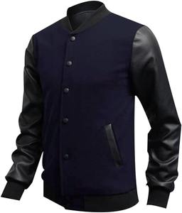 Chaqueta Bomber Premium Personalizada con Mangas de Cuero y Lana, Unisex, Camuflaje, Primavera, Impermeable, Resistente al Viento, Proveedor OEM de Fábrica, Alta Calidad - Product Image 2