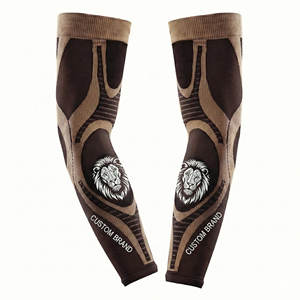 Manguitos deportivos de compresión personalizados con diseño, transpirables, con protección UV, para baloncesto, running, soporte de codo, OEM, venta al por mayor - Product Image 3