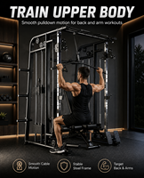 Equipo de fitness Gantry multifuncional para el hogar, máquina Smith integrada para sentadillas, press de banca y entrenamiento completo