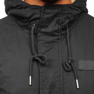 Veste de safari d'hiver pour homme, à capuche, doublée en denim, imperméable et coupe-vent - Product Image 5