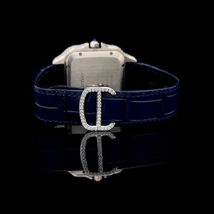 Chất Lượng Cao Cấp Bling Đồng Hồ Ronda Thạch Anh Phong Trào Quay Số Vuông Thép Không Gỉ Sang Trọng Ban Nhạc Với Kim Cương Thiết - Product Image 5