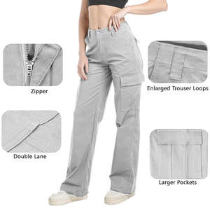 กางเกงคาร์โก้ผ้าแคนวาสดีไซน์ล่าสุด สไตล์ลำลอง ปิดด้วยเชือกผูกเอว ระบายอากาศได้ดี น้ำหนักเบา สำหรับผู้ชาย สีพื้นเรียบแบบสั่งทำ สไตล์ไฮสตรีท - Product Image 5