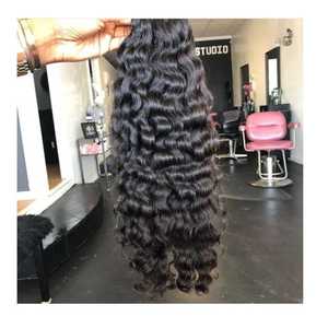 Extension bouclée de vrais cheveux humains de qualité supérieure meilleure vente 100% exportateur de faisceaux de cheveux bruts vierges non transformés de l'Inde - Product Image 1