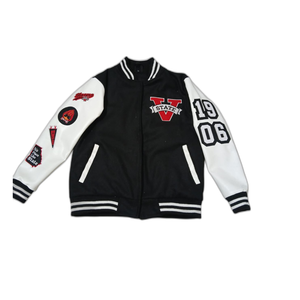 Veste Letterman en toile pour hommes de haute qualité brodée Varsity Baseball Style coupe ample pour les saisons de printemps et d'hiver - Product Image 4