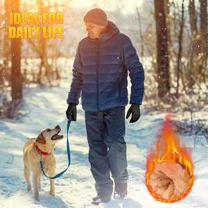 Guantes de invierno al aire libre térmico resistente al frío tela suave viaje diario montar conducción - Product Image 2