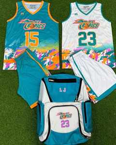 Maillots de basket-ball respirants de haute qualité personnalisables pour hommes fonction de séchage rapide uniforme de basket-ball à conception imprimée - Product Image 5