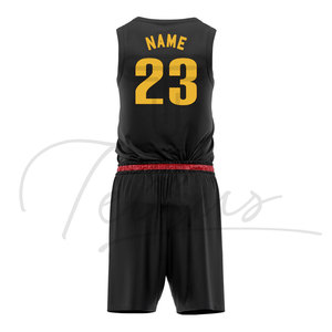 ออกแบบชุดบาสเก็ตบอลพิมพ์ลายโลโก้ของคุณเอง ผ้าโพลีเอสเตอร์ 100% แห้งเร็ว ราคาถูก ขายดี - Product Image 3