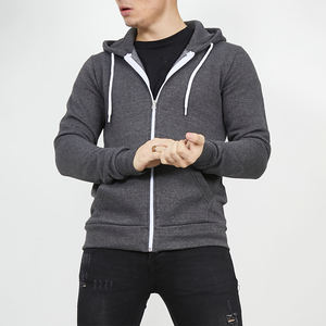 Sweats à capuche pour hommes à fermeture éclair, coupe classique, logo personnalisé, plusieurs couleurs, polaire lourd, 100% coton, 380 GSM, faible MOQ - Prix du Bangladesh - Product Image 1