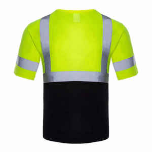 Hi Viz Construction Worker Security <b>Men's</b> T-<b>Shirt</b> Long Sleeve Hoodie with Reflective Hi Vis Safety <b>for</b> Workwear - Product Image 6
