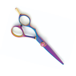 Ciseaux de barbier enduits de couleur arc-en-ciel miroir polonais en acier inoxydable 5.5 pouces ciseaux de salon de beauté - Product Image 6